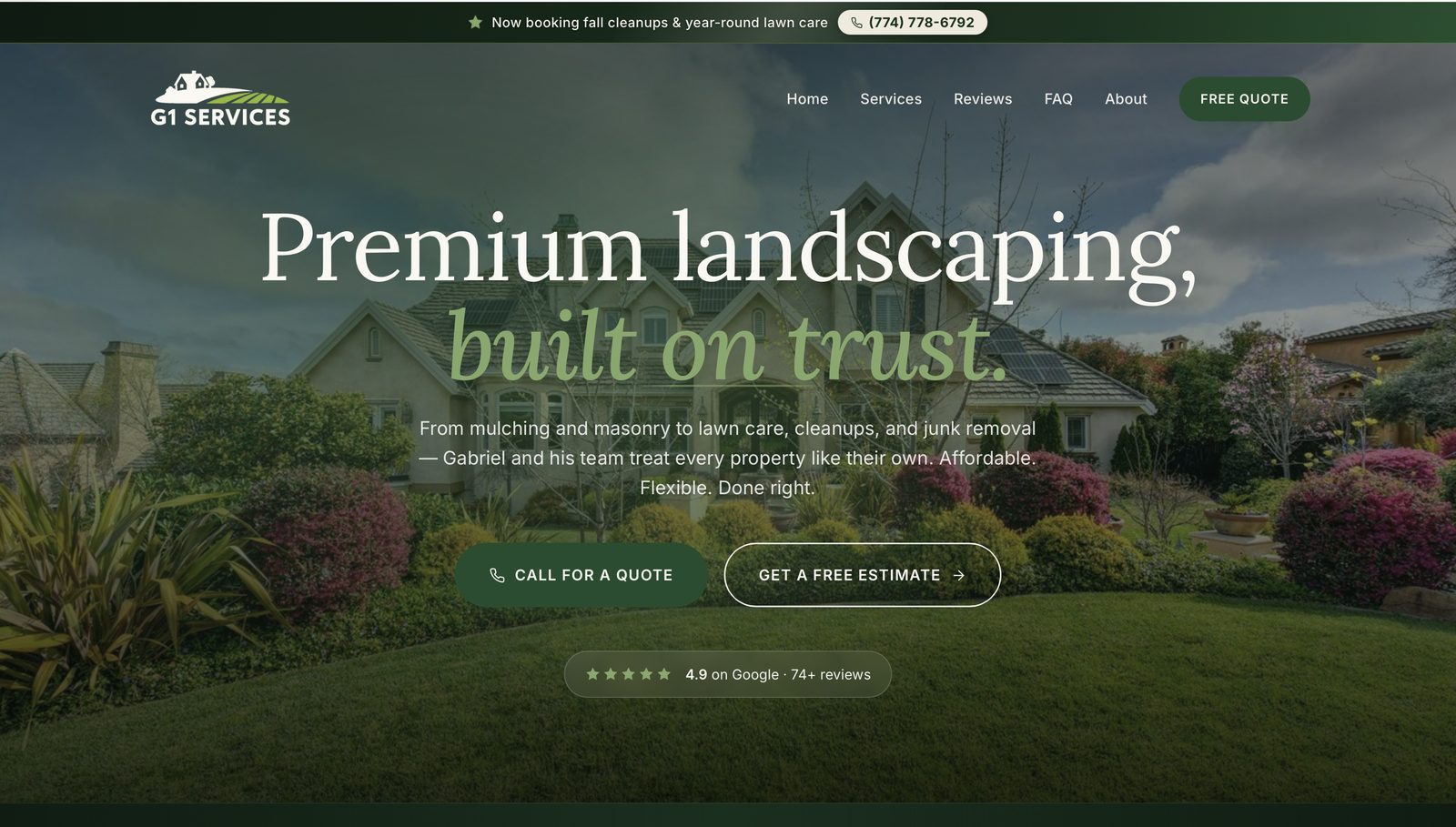 G1 Services website