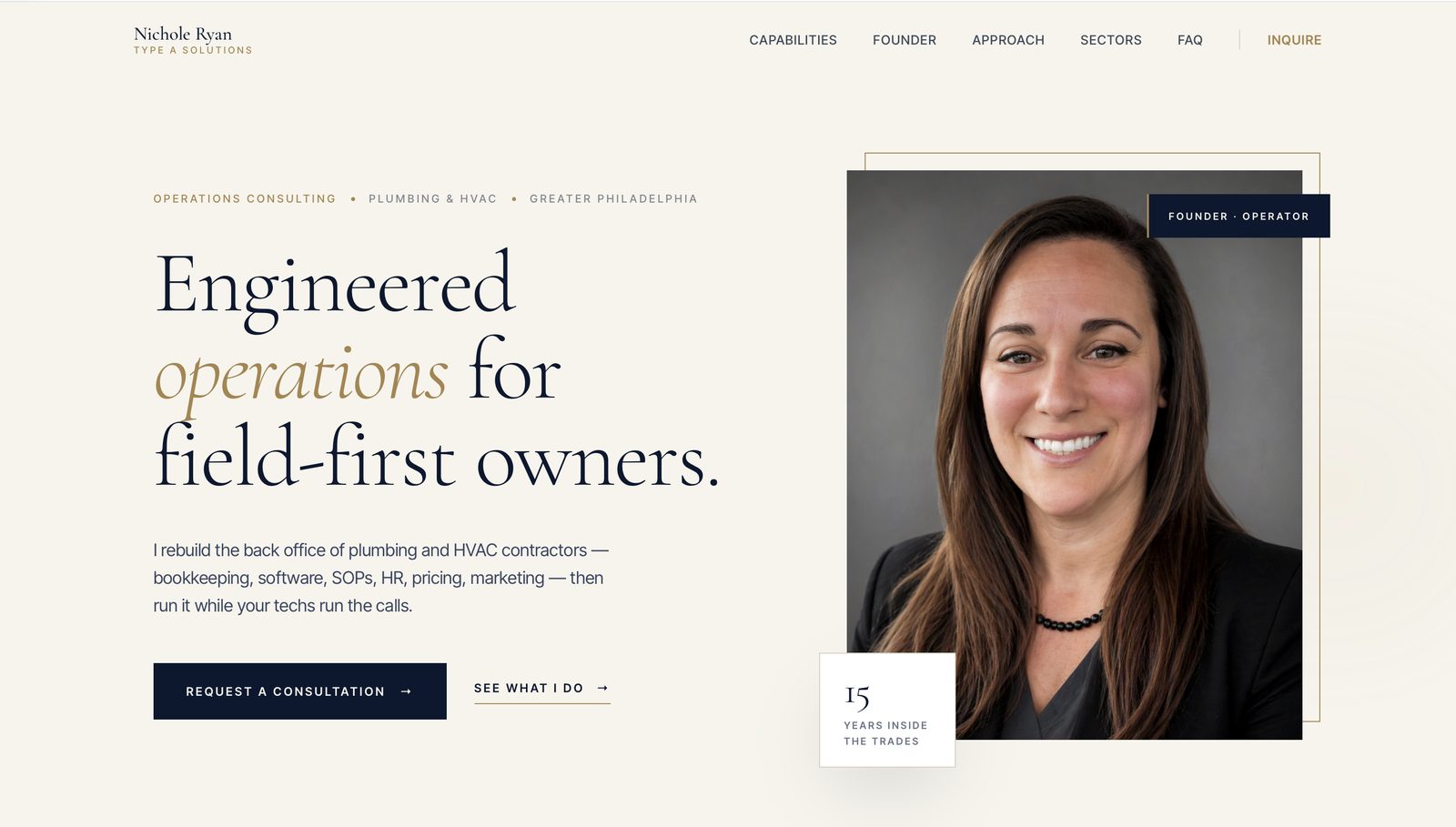 Nichole Ryan Type A Solutions website